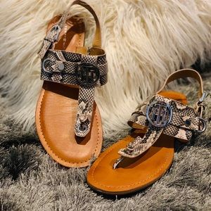 Tommy Hilfiger Faux Snake Skin Sandal